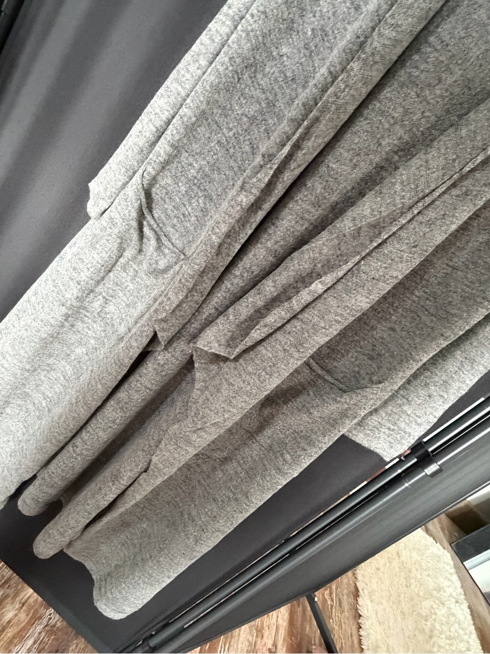 Lafayette 148 New York Heather Gray Open-Front Cardigan Medium cashmere blend - Picture 5 of 9